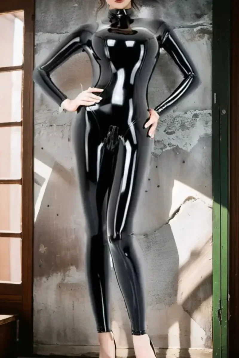 latex catsuit bdsm cosplay fetish zip back and crotch lmb98 1 latex catsuit bdsm cosplay fetish zip back and crotch lmb98 1