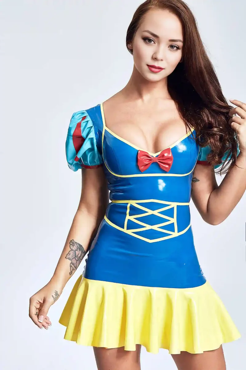 latex fairytale princess mini dress kkp697 1