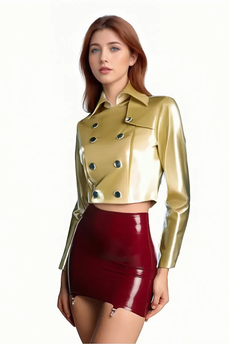 latex gigi crop trench coat hj834 1 latex gigi crop trench coat hj834 1