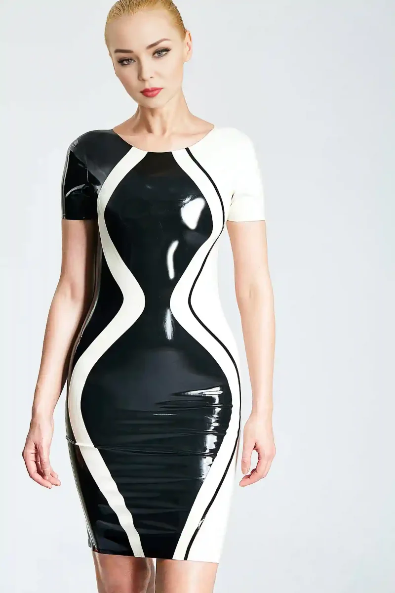 latex hourglass cocktail dress kkp701 1