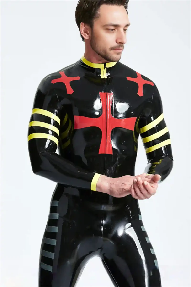 latex male crossway front zip catsuit kkp102 1 latex male crossway front zip catsuit kkp102 1