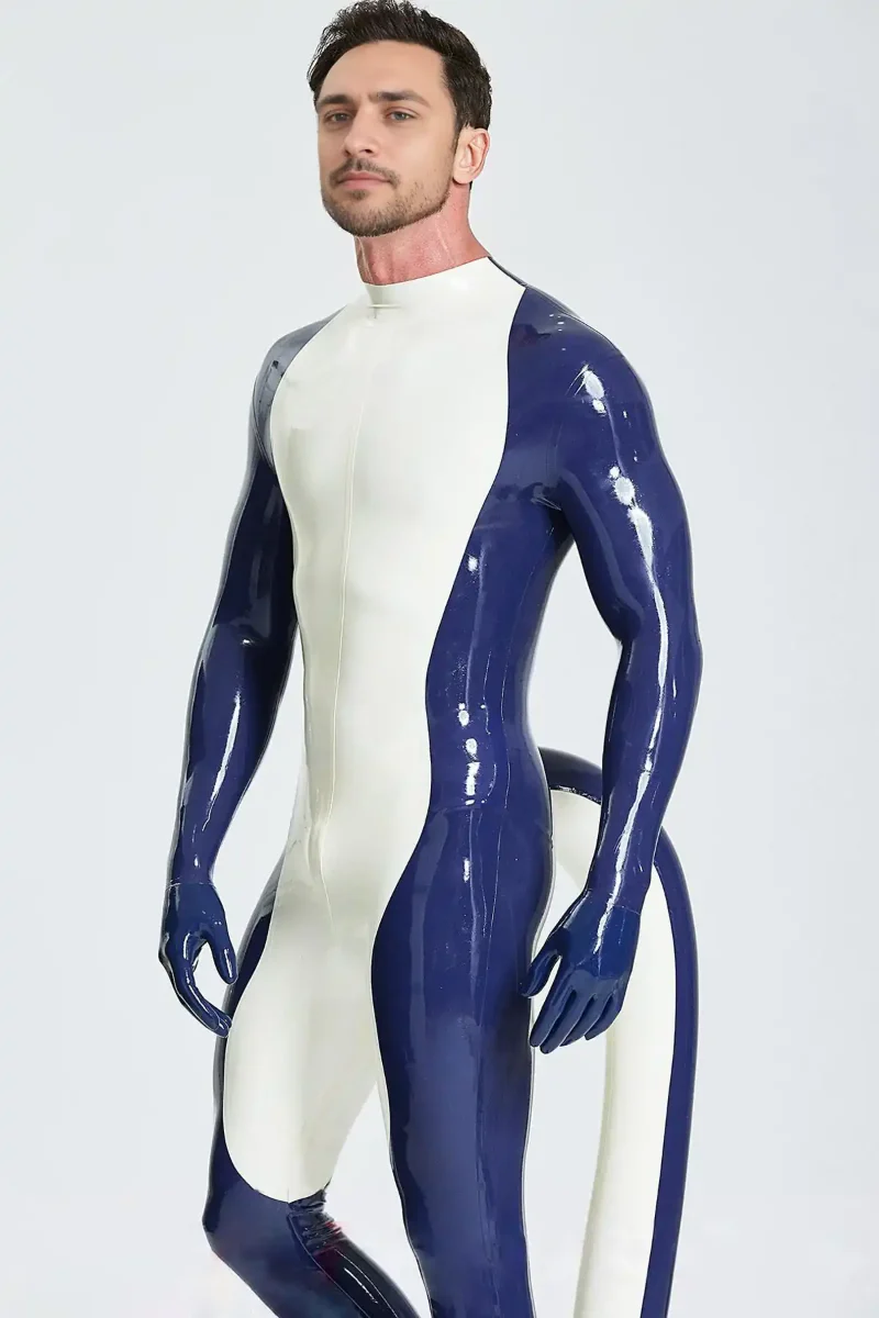 latex male purrfect inflated tail catsuit with feet amp gloves kkp34 1 latex male purrfect inflated tail catsuit with feet amp gloves kkp34 1