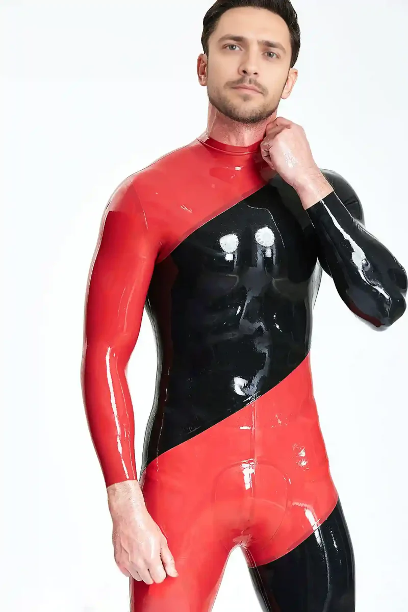 latex male spiral catsuit kkp212 1 latex male spiral catsuit kkp212 1