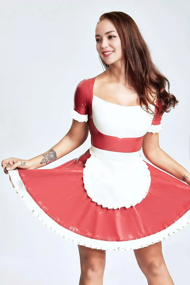 latex serveur fminin waitress uniform kkp710 1