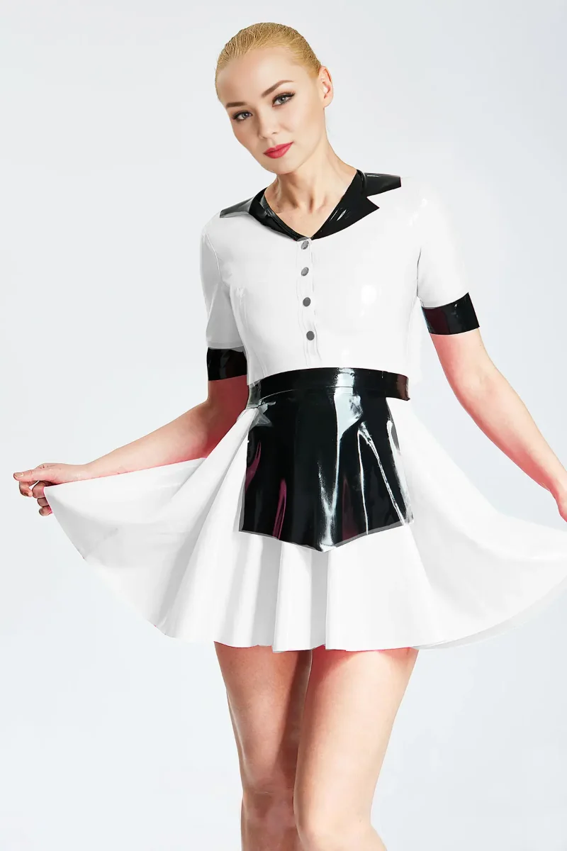 latex wendy waitress uniform dress kkp561 1